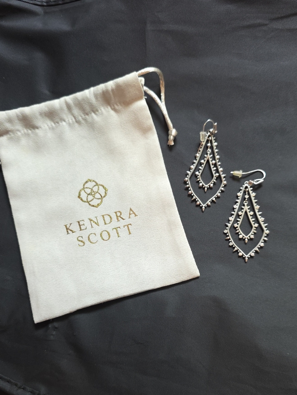 Kendra Scott Alice Drop Silver Tone Earrings